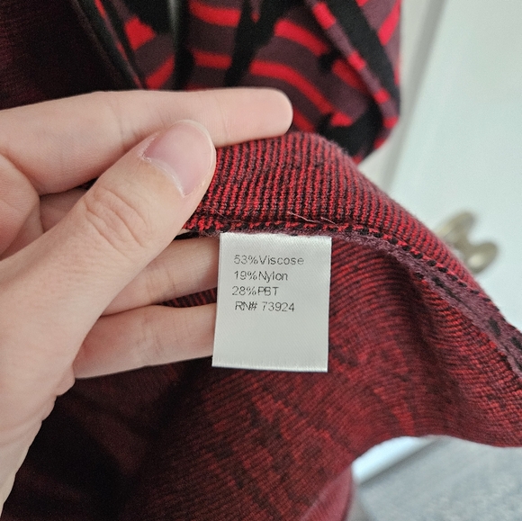 MING WANG Red Auburn Open Front Jacket in Animal Pattern Cozy Knit NWT Size S - Picture 11 of 14